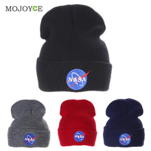 NASA Cap Casual Hip Hop Hats Men Women Knitted Wool Skullies Beanie Warm Hat for Women Soft Beanie Gorro Cap ELY