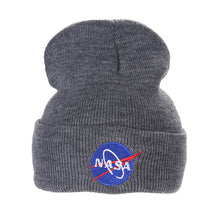 NASA Cap Casual Hip Hop Hats Men Women Knitted Wool Skullies Beanie Warm Hat for Women Soft Beanie Gorro Cap ELY