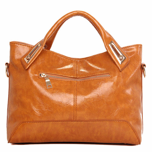 Brand Women Leather Handbags Women Messenger Bags Medium Size Handbag Travel Shopping Tote Handbag ELY