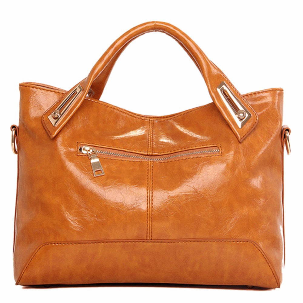 Brand Women Leather Handbags Women Messenger Bags Medium Size Handbag Travel Shopping Tote Handbag ELY