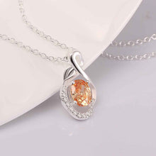 silver pendant insets Peach collares charms FSPN 1 ELY
