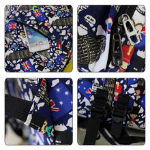 National Flag Print Canvas Backpacks School Bag for Teenagers Cartoon Rucksack Schoolbag Graffiti Bolsa Mochila Backpack Women ELY