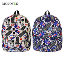 National Flag Print Canvas Backpacks School Bag for Teenagers Cartoon Rucksack Schoolbag Graffiti Bolsa Mochila Backpack Women ELY