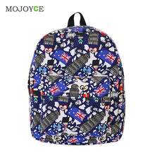 National Flag Print Canvas Backpacks School Bag for Teenagers Cartoon Rucksack Schoolbag Graffiti Bolsa Mochila Backpack Women ELY