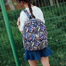 National Flag Print Canvas Backpacks School Bag for Teenagers Cartoon Rucksack Schoolbag Graffiti Bolsa Mochila Backpack Women ELY