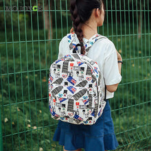 National Flag Print Canvas Backpacks School Bag for Teenagers Cartoon Rucksack Schoolbag Graffiti Bolsa Mochila Backpack Women ELY