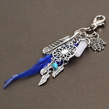 Natural Opal Stone Dreamcatcher Keyring Jewelry Feather Keychain Artilady leather keychain Opal Stone Gift 1STL ELY