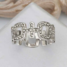 18k gold plated rings white Hi connected ring men diy 513 ELY