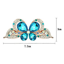 Beautiful Love Blue Butterfly Crystal Hairpin Alloy Tiara Wedding Hair Accessories Hair Jewelry 1STL ELY