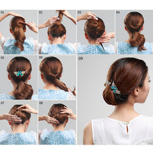 Beautiful Love Blue Butterfly Crystal Hairpin Alloy Tiara Wedding Hair Accessories Hair Jewelry 1STL ELY