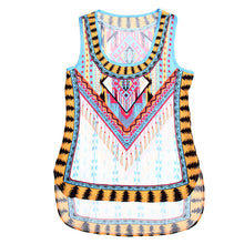 Women Vest Sleeveless Tops Casual Printing Tank Top Womens Clothing Chiffon Shirt S M L XL ELY