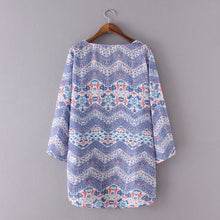 Printed 3/4 Sleeve Chiffon Kimono Blouse Cardigan Blusas Women Blouses Plus Size Blusa Feminino Shirt Women 1STL ELY