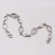 18K Gold Plated Bracelet Platinum Nickle-Free Tin Alloy Rhinestone Crystal Jewerly Bracelet SMTPB 41 ELY