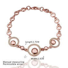 18K Gold Plated Bracelet Rose Gold Nickle-Free Tin Alloy Rhinestone Crystal Jewerly Bracelet SMTPB 43 ELY