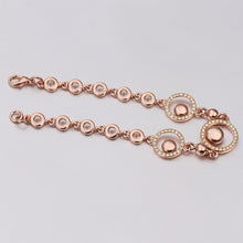 18K Gold Plated Bracelet Rose Gold Nickle-Free Tin Alloy Rhinestone Crystal Jewerly Bracelet SMTPB 43 ELY