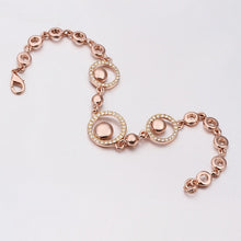 18K Gold Plated Bracelet Rose Gold Nickle-Free Tin Alloy Rhinestone Crystal Jewerly Bracelet SMTPB 43 ELY