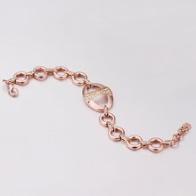 18K Gold Plated Bracelet Rose Gold Nickle-Free Tin Alloy Rhinestone Crystal Jewerly Bracelet SMTPB 46 ELY