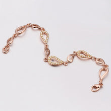 18K Gold Plated Bracelet Rose Gold Nickle-Free Tin Alloy Rhinestone Crystal Jewerly Bracelet SMTPB 42 ELY