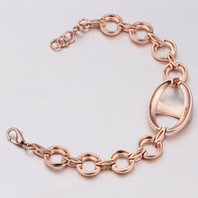 18K Gold Plated Bracelet Rose Gold Nickle-Free Tin Alloy Rhinestone Crystal Jewerly Bracelet SMTPB 46 ELY