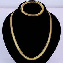 18K Gold Plating jewelry sets gold plated snake chain necklace+bracelet Gift for her SMTPS4 6 ELY