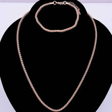 18k gold plated jewelry set choker chain necklace+bracelet Costume Jewellery SMTPS414 ELY