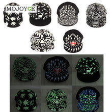 Adjustable Night Lighted Hip-hop Hat Outdoor Luminous Baseball Hat Print Sports Baseball Cap 1STL ELY