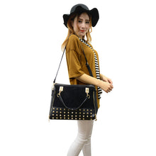 Europe Womens Vintage Zipper Studded Single Shoulder Bags Handbags 1STL ELY