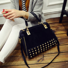 Europe Womens Vintage Zipper Studded Single Shoulder Bags Handbags 1STL ELY