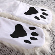 Fahsion Warm Animal Fur Hat Scarf Fluffy Plush Cap Ear Hood Shawl Glove 1STL ELY