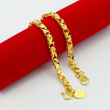 24K GP Gold Plated Mens Jewelry Bracelet Yellow Gold Golden Bracelet Bangle YHDH 37 ELY