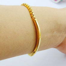 24K GP Gold Plated Mens Jewelry Bracelet Yellow Gold Golden Bracelet Bangle YHDH 7 ELY