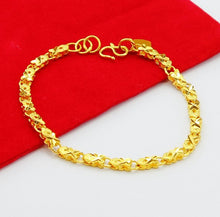 24K GP Gold Plated Mens Jewelry Bracelet Yellow Gold Golden Bracelet Bangle YHDH 37 ELY