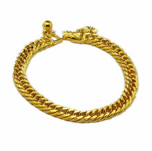 24K GP Gold Plated Mens Jewelry Bracelet Yellow Gold Golden Bracelet Bangle YHDH 14 ELY