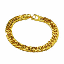24K GP Gold Plated Mens Jewelry Bracelet Yellow Gold Golden Bracelet Bangle YHDH 13 ELY