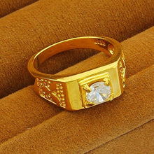 24K GP Gold Plated Mens&Women Jewelry Ring Yellow Gold Golden Finger Ring YHDR 23 ELY