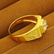 24K GP Gold Plated Mens&Women Jewelry Ring Yellow Gold Golden Finger Ring YHDR 23 ELY