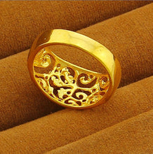 24K GP Gold Plated Mens&Women Jewelry Ring Yellow Gold Golden Finger Ring YHDR 5 ELY