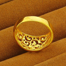 24K GP Gold Plated Mens&Women Jewelry Ring Yellow Gold Golden Finger Ring YHDR 5 ELY