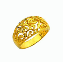 24K GP Gold Plated Mens&Women Jewelry Ring Yellow Gold Golden Finger Ring YHDR 5 ELY