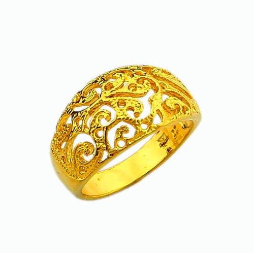 24K GP Gold Plated Mens&Women Jewelry Ring Yellow Gold Golden Finger Ring YHDR 5 ELY