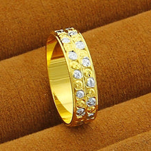 24K GP Gold Plated Mens&Women Jewelry Ring Yellow Gold Golden Finger Ring YHDR 3 ELY