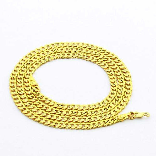 24K GP Gold Plated Necklace Mens & Women Yellow Gold Golden Jewelry Necklace YHDN 75 ELY