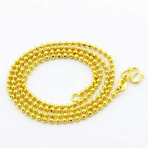 24K GP Gold Plated Necklace Mens & Women Yellow Gold Golden Jewelry Necklace YHDN 91 ELY