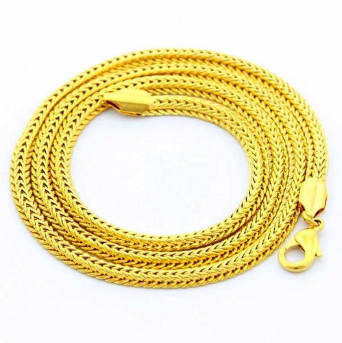 24K GP Gold Plated Necklace Mens & Women Yellow Gold Golden Jewelry Necklace YHDN 56 ELY