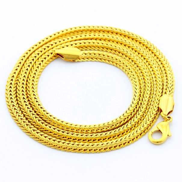 24K GP Gold Plated Necklace Mens & Women Yellow Gold Golden Jewelry Necklace YHDN 56 ELY