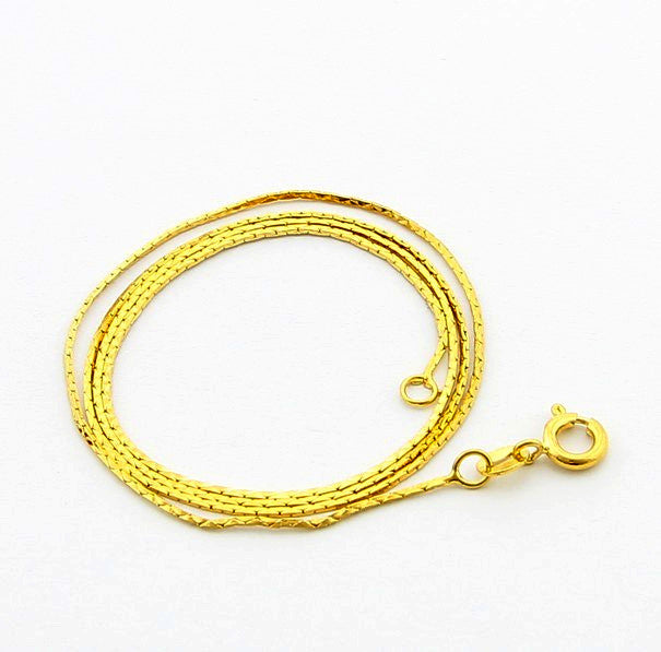 24K GP Gold Plated Necklace Mens & Women Yellow Gold Golden Jewelry Necklace YHDN 92 ELY