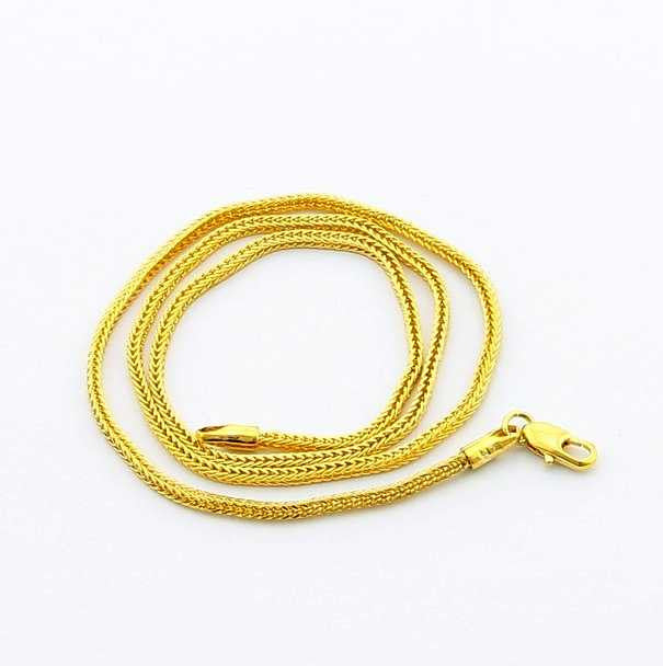 24K GP Gold Plated Necklace Mens & Women Yellow Gold Golden Jewelry Necklace YHDN 76 ELY