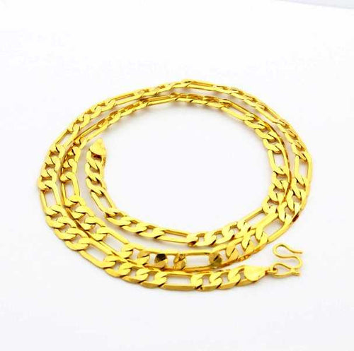 24K GP Gold Plated Necklace Mens & Women Yellow Gold Golden Jewelry Necklace YHDN 61 ELY