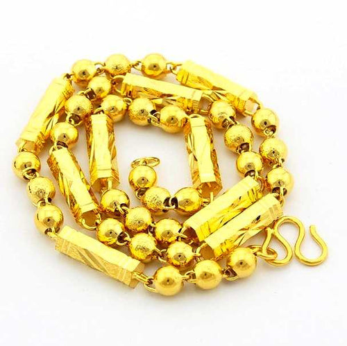 24K GP Gold Plated Necklace Mens & Women Yellow Gold Golden Jewelry Necklace YHDN 53 ELY