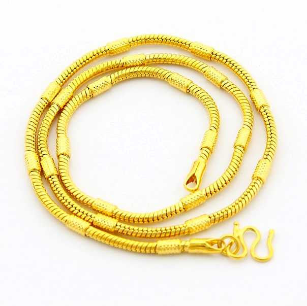 24K GP Gold Plated Necklace Mens & Women Yellow Gold Golden Jewelry Necklace YHDN 54 ELY